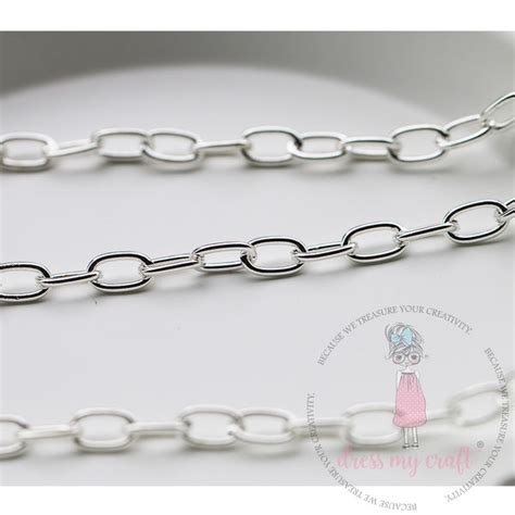 Big Loop White Silver Chain – CRAFTERS CORNER