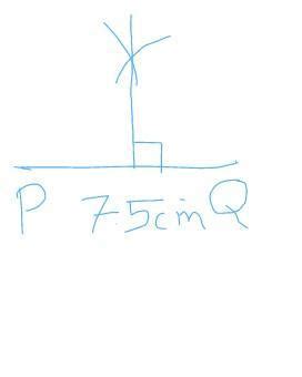 Draw PQ of length 7.5cm. Construct the perpendicular bisector of PQ ...