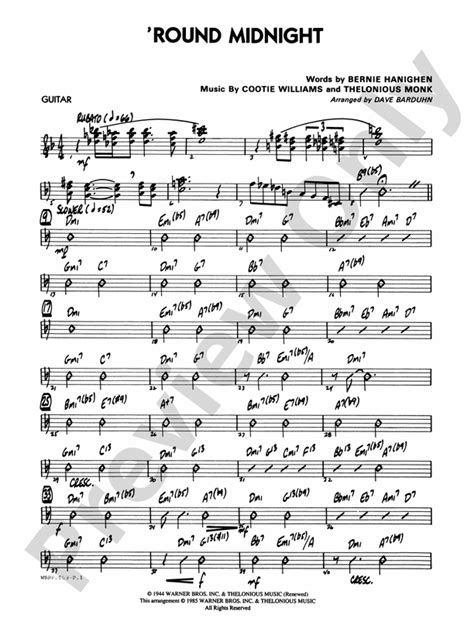 Image result for Round Midnight Guitar Tutorial