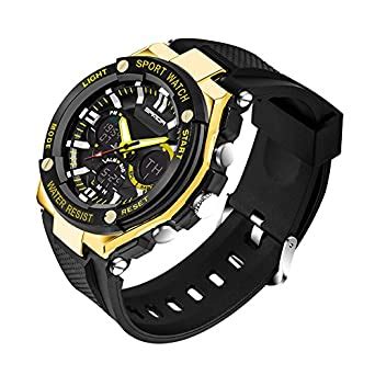 Wrisky Mens Stainless Steel Led Digital Date Alarm Waterproof Sport ...