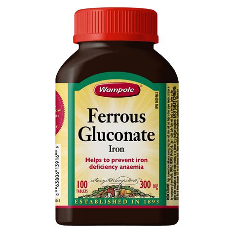 Wampole Ferrous Gluconate Tablets 100's - CTC Health