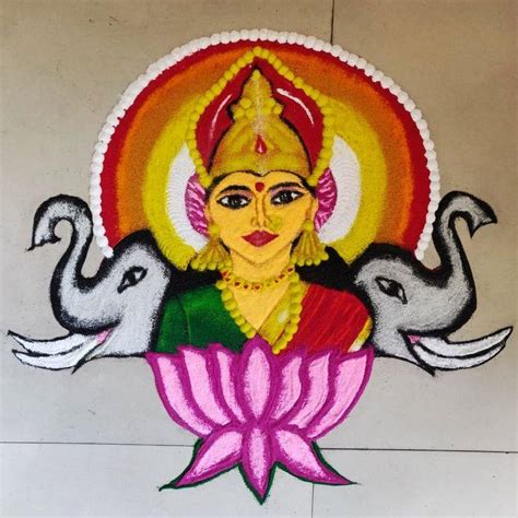 10+ Easy Laxmi Mata Rangoli Designs for Diwali for School Students and ...