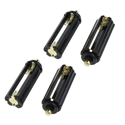 Dookoe Black Cylindrical Battery Holder Plastic 3x1.5AAA Battery ...