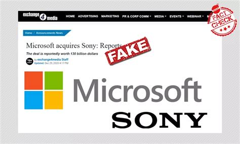 Microsoft-Sony $130 Billion Deal Hoax: Prank Story Games Netizens | BOOM