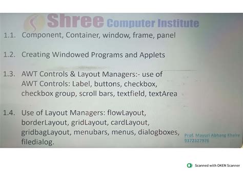 AGP 1 unit - .................... - Shree Computer Institute 1 ...