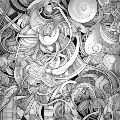 A drawing of a large amount of different shapes and sizes generative ai ...