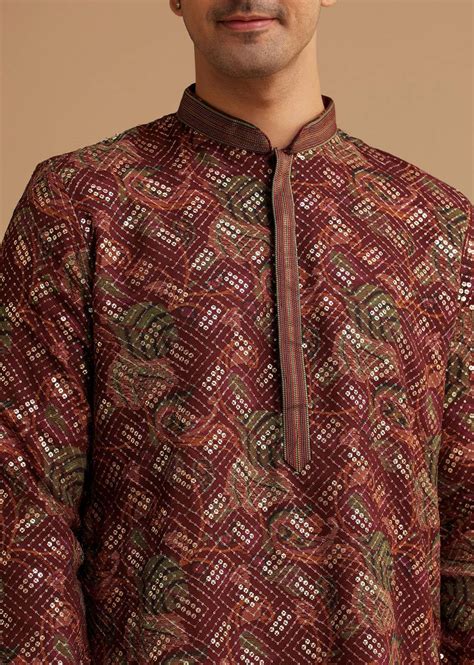 Brown Printed Kurta Set| KALKI Fashion India