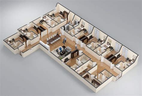 3d floor plan of nursing home | Freelancer