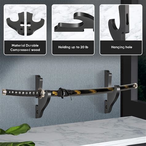 Kathfly 6 Pieces Sword Hook Wall Mount Samurai Sword Hanger India | Ubuy
