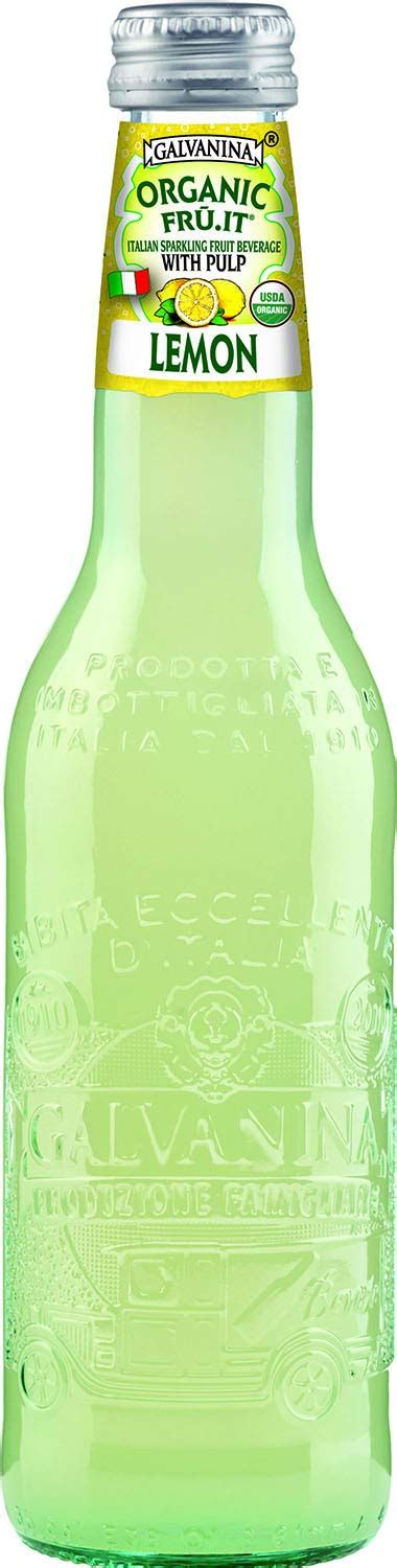 Galvanina Lemon With Pulp Premium Organic Italian Sparkling Fruit ...