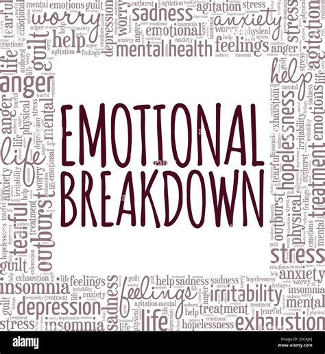 Emotional Breakdown word cloud conceptual design isolated on white background Stock Vector Image ...