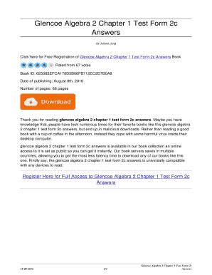 Chapter 1 Test Form 2c - Fill Online, Printable, Fillable, Blank ...