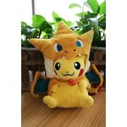 Buy New Pokemon Pikachu With Charizard hat Plush Soft Toy Stuffed ...