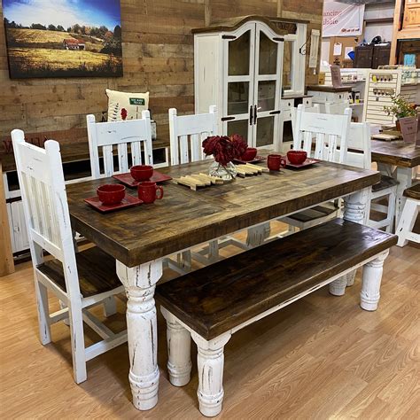 Rustic Farmhouse Dining Room Tables Reclaimed Wood Farm Table | Elsie