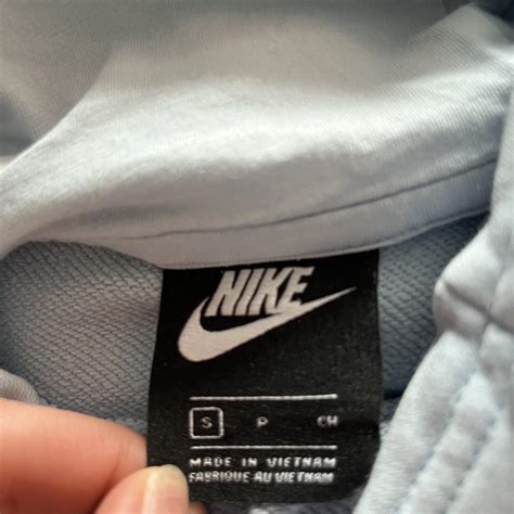 Nike Women's Blue and White Hoodie | Depop