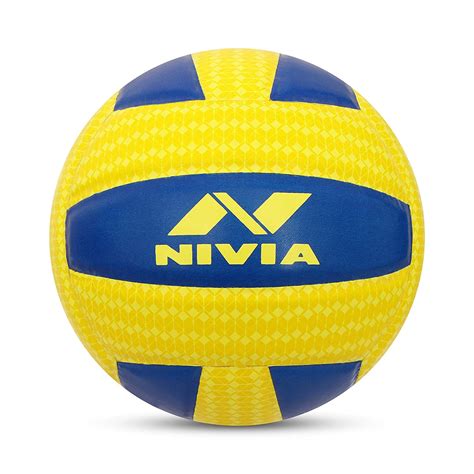 Buy Nivia AIRSTRIKE PU Volleyball ( Size: 4, Color : Yellow and Blue ...