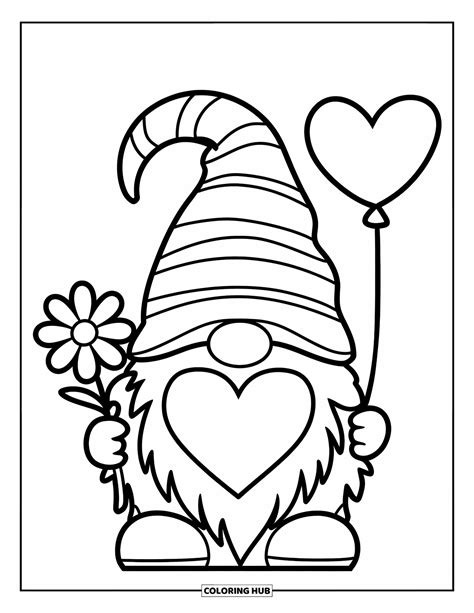 100+ Valentine Gnome Coloring Pages for Kids & Adults (Free Printable PDFs)