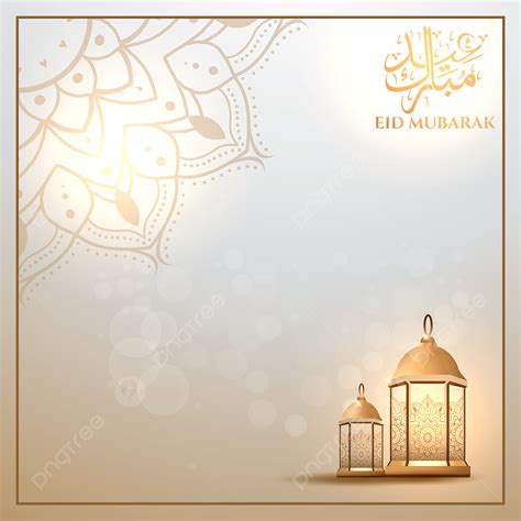 Eid Mubarak Background With Golden Traditional Lantern, Wallpaper ...