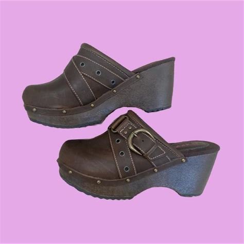 Women's Brown Clogs | Depop
