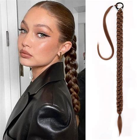 Buy yiluhuanxiao Straight Wrap Around Hair Extension Ponytail Long ...