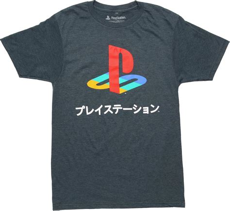 Buy Playstation Logo Japanese Kanji Adult T-Shirt Online at Lowest ...