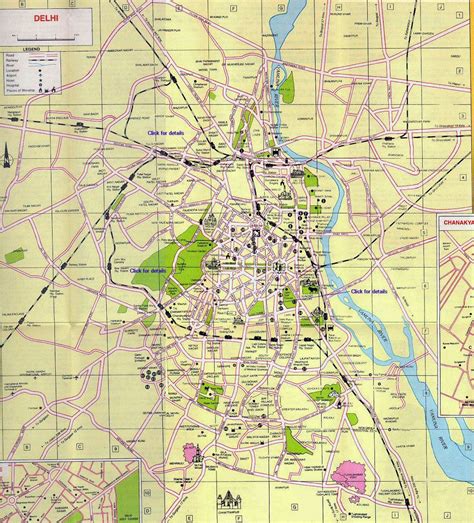 Detailed road map of Delhi | Delhi | India | Asia | Mapsland | Maps of ...