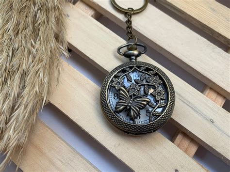 Pocket Watch - Butterfly Flower – BRWN