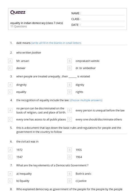 50+ Civics & Government worksheets for 7th Class on Quizizz | Free ...