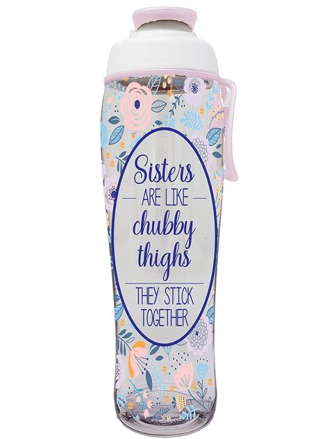 50 Strong Sister Water Bottle - 30 oz. BPA Free W/Flip Top Cap for ...