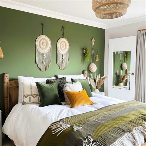 50+ Green Accent Bedroom Wall Ideas That Will Make You Green With Envy ...