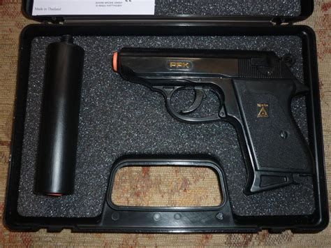 Wicke Walther PPK with Silencer James Bond Gun Cap Gun in Case ...