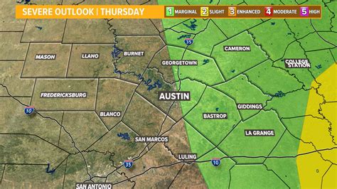 Austin weather: Strong storms possible for Central Texas Thursday ...
