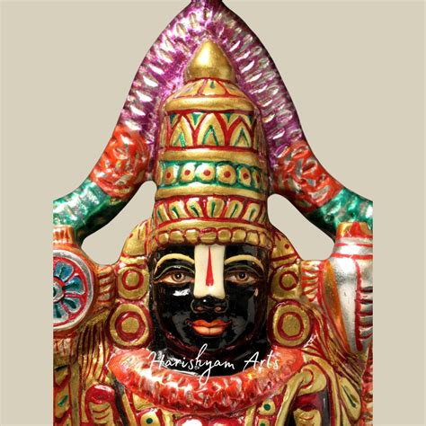 15" Lord Venkateshvara as Tirupati Balaji Statue in Marble