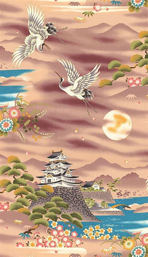 Nobu Fujiyama Journey - Twilight Passage - Mauve/Gold. Fabric from ...