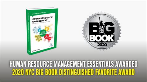 Human Resource Management Essentials awarded 2020 NYC Big Book Disting ...