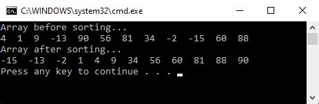 Image result for Selection Sort C Reading From a File