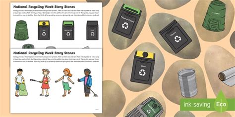 National Recycling Week Sorting Stone Cut-Outs