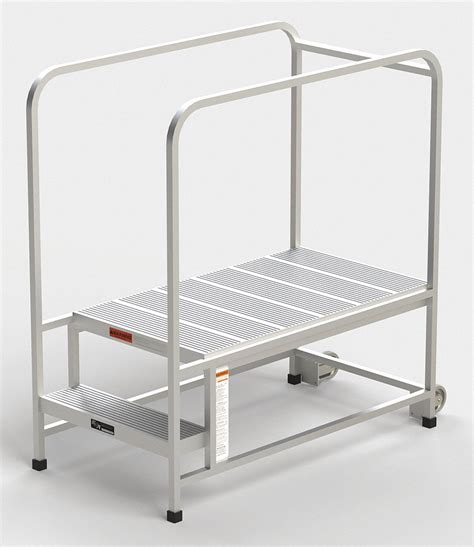 EGA, 1.7 ft Platform Ht - Max, 24 in x 42 in, Mobile Work Platform ...