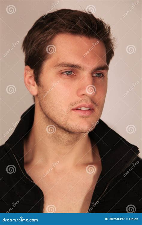 Handsome Caucasian male stock image. Image of face, hair - 30258397