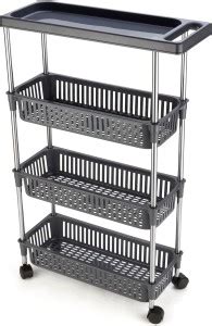 Biltoxi Plastic, Stainless Steel Kitchen Trolley Price in India - Buy ...