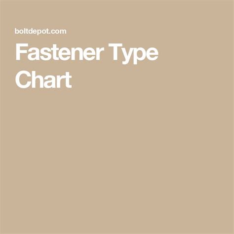 Image result for Fasteners Chart Guide