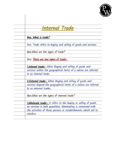 Internal Trade Short Notes 的图像结果