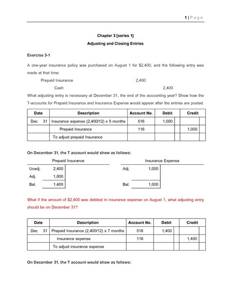 Accounting Adjusting Entries