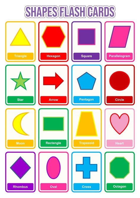 Shapes Flash Cards Printable - Calendar Productivity Hacks