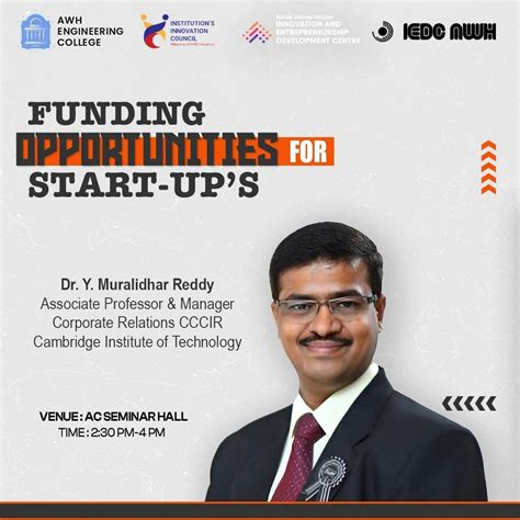 Join us for an insightful session on 'Funding Opportunities for Start ...