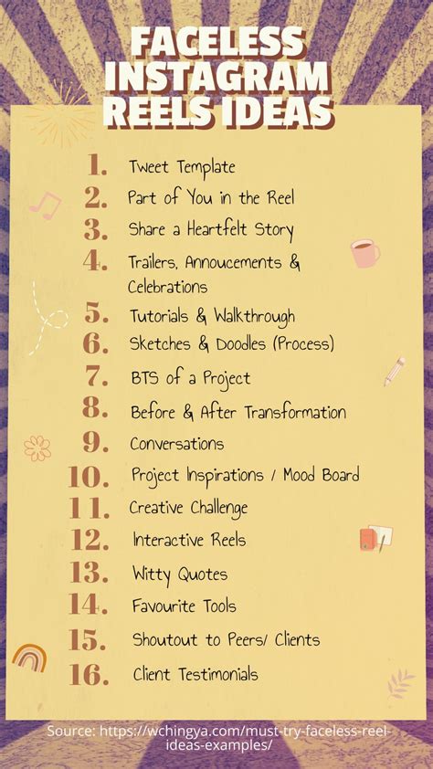 MUST TRY: 16+ Captivating Faceless Reel Ideas (with Examples) | Social @ Blogging Tracker