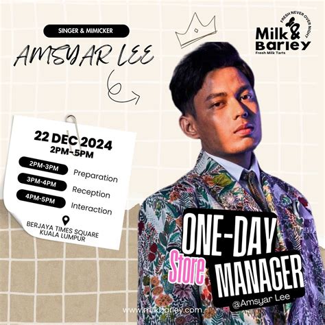 Amsyar Lee is Coming!, Berjaya Times Square Kuala Lumpur, 22 December ...