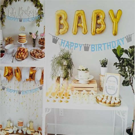 Happy birthday banner blue and gold theme