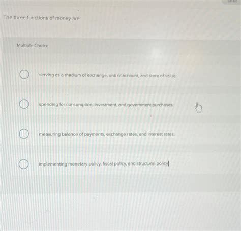 3 Functions Of Money