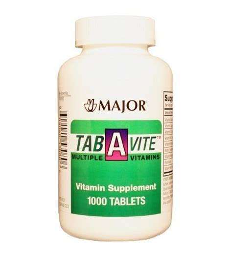 Major Pharmaceuticals 700091 Tab-A-Vite Multivitamin 1000 Tablets | Buy Now with Express ...